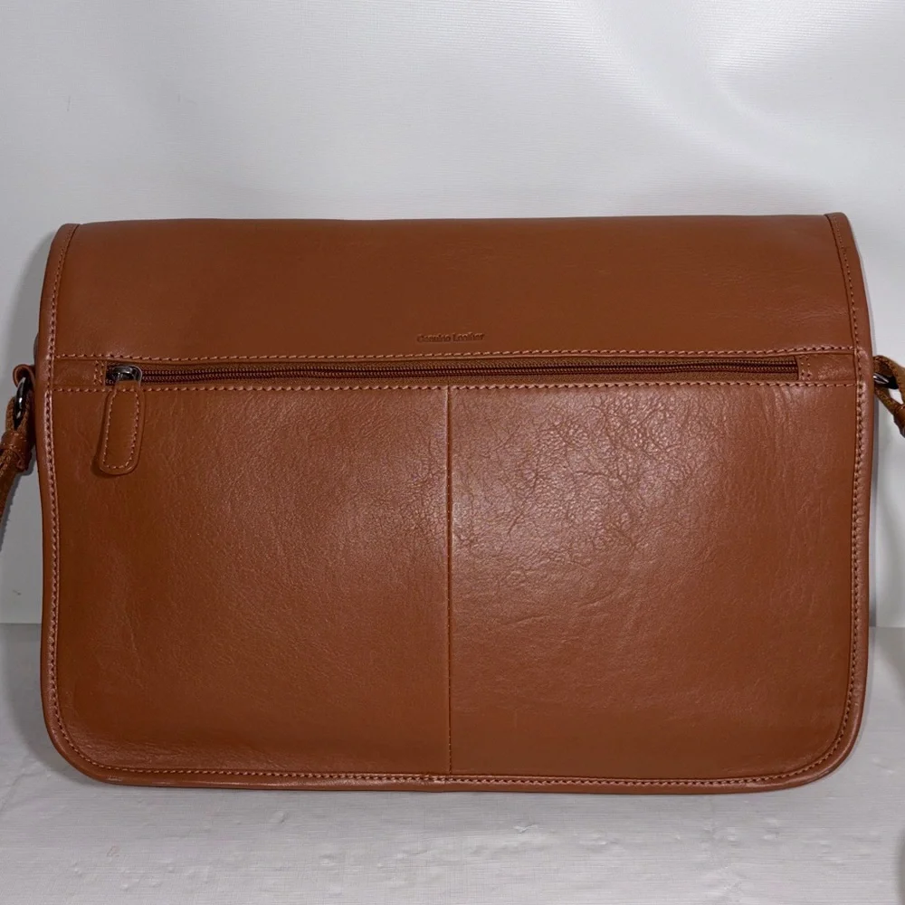 Osprey London Pebble Beach Concours d'Elegance Tan Leather Messenger Bag